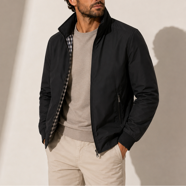 Benjamin - Blouson Homme Col Montant Zippé Léger Poches Zippées Doublure