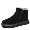 Boots homme noires fourrées à zip latéral