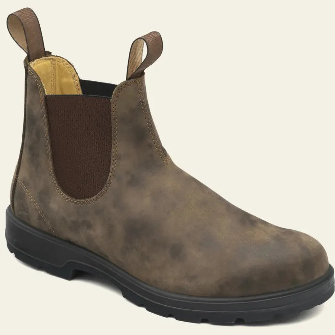 Bottines chelsea homme marron à élastiques latéraux