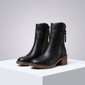 Bottines femme noires à talon bloc
