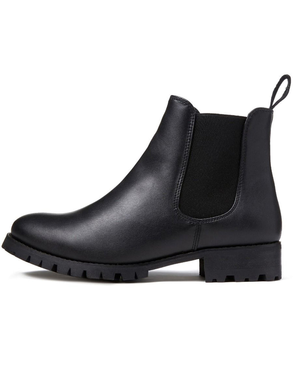 Chelsea boots homme noires à semelle crantée