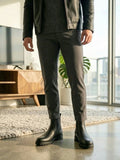 Chelsea boots homme noires à semelle crantée