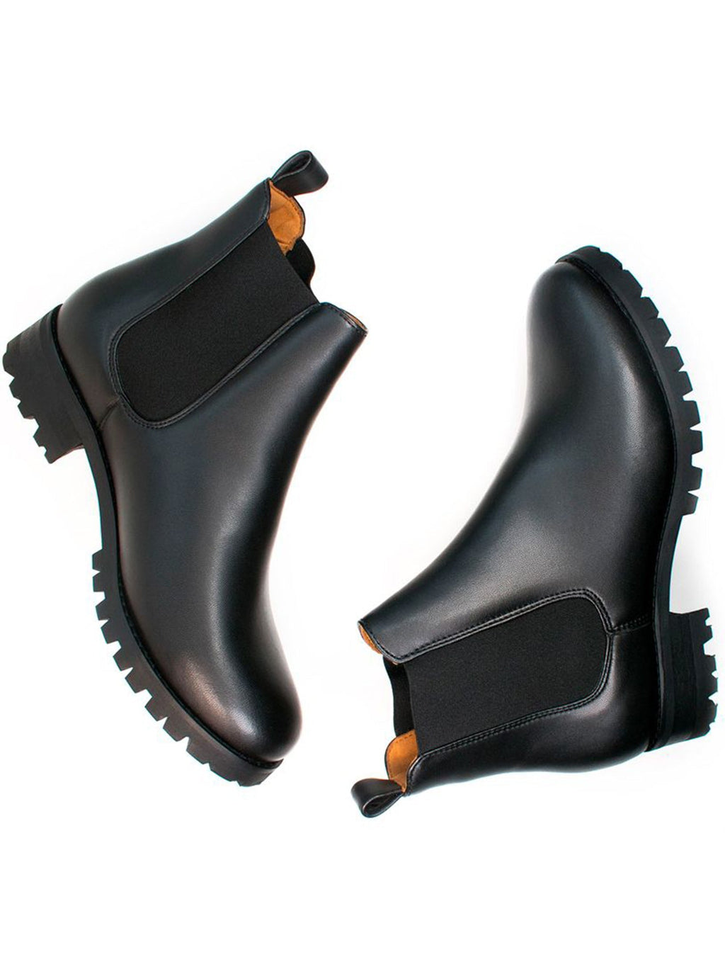 Chelsea boots homme noires à semelle crantée