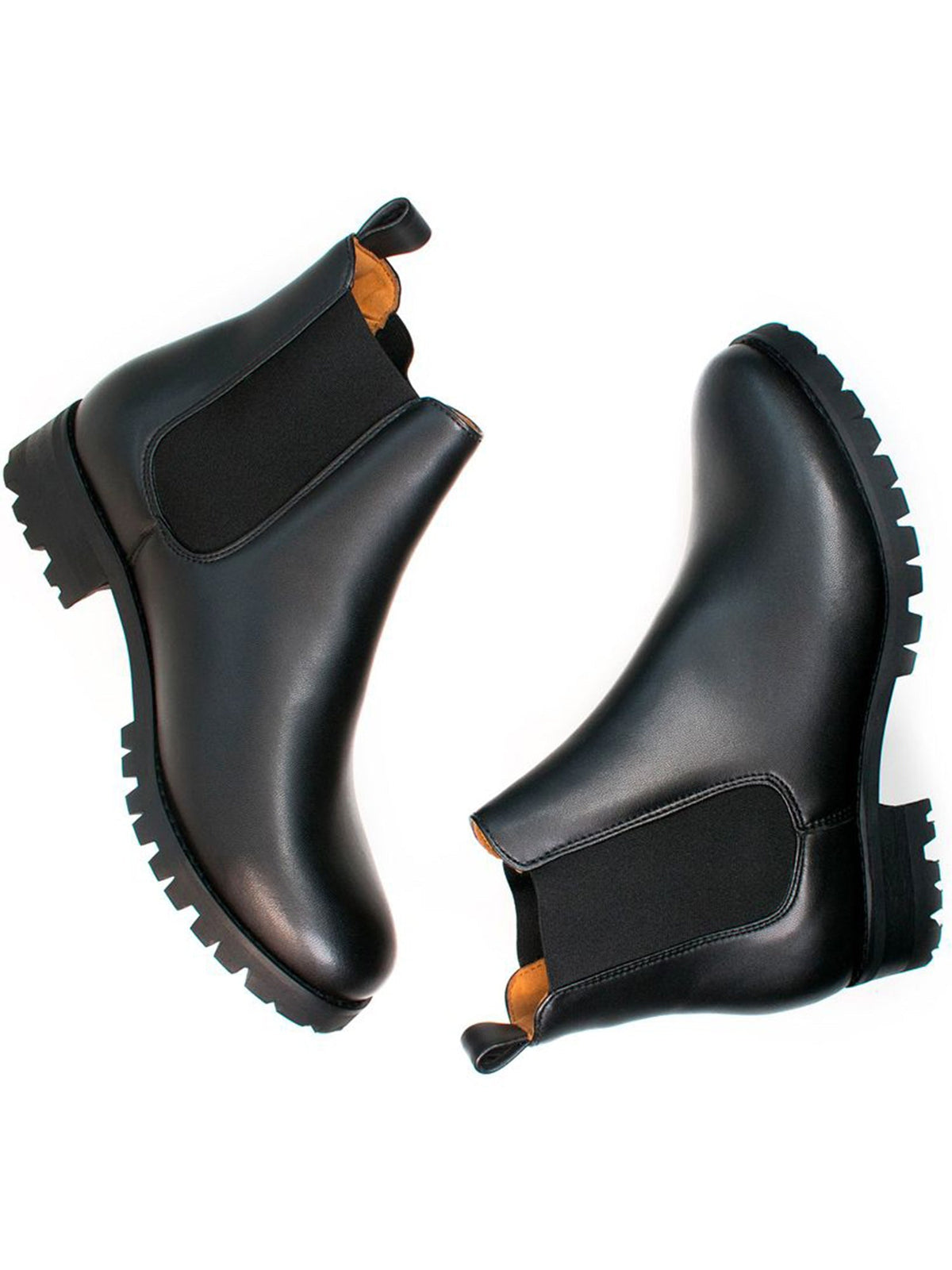 Chelsea boots homme noires à semelle crantée