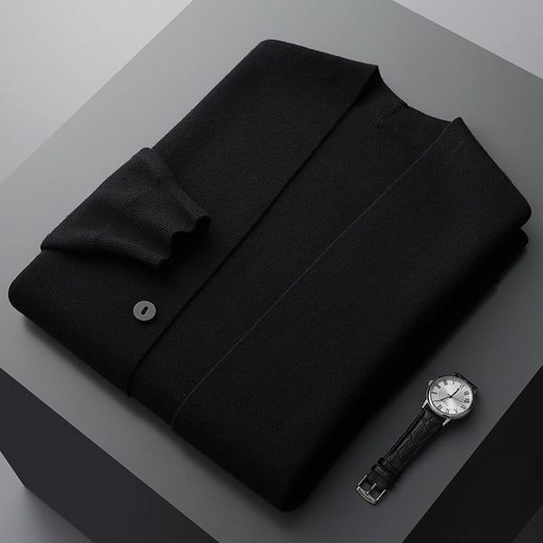 Gilet homme noir boutonné plié