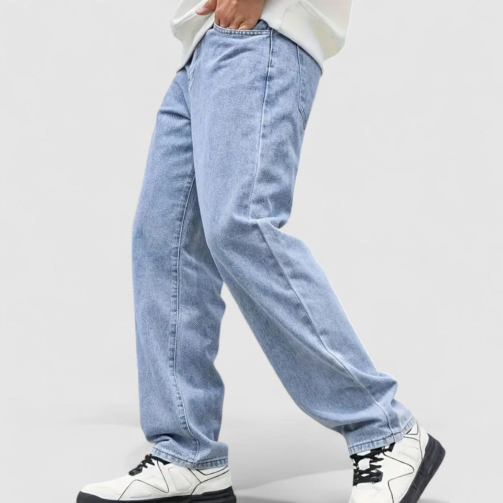 Jean droit homme bleu coupe droite
