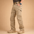 Pantalon cargo homme beige coupe droite