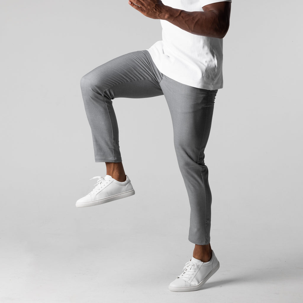 Pantalon chino homme gris jambe fuselée