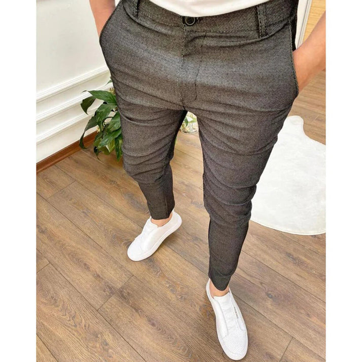 Pantalon décontracté homme gris anthracite coupe slim