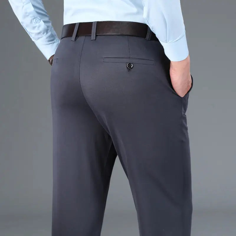 Pantalon habillé homme gris à devant plat