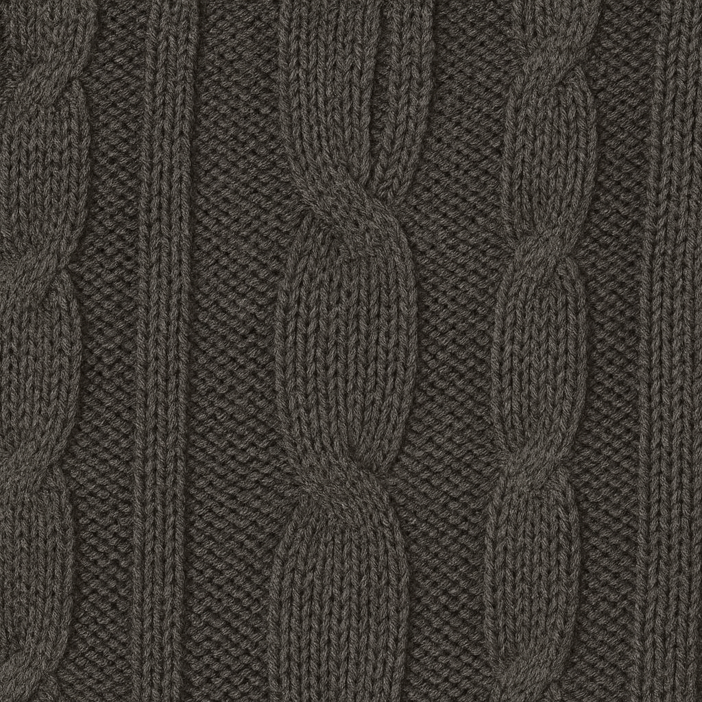 Détail du pull homme gris anthracite torsadé